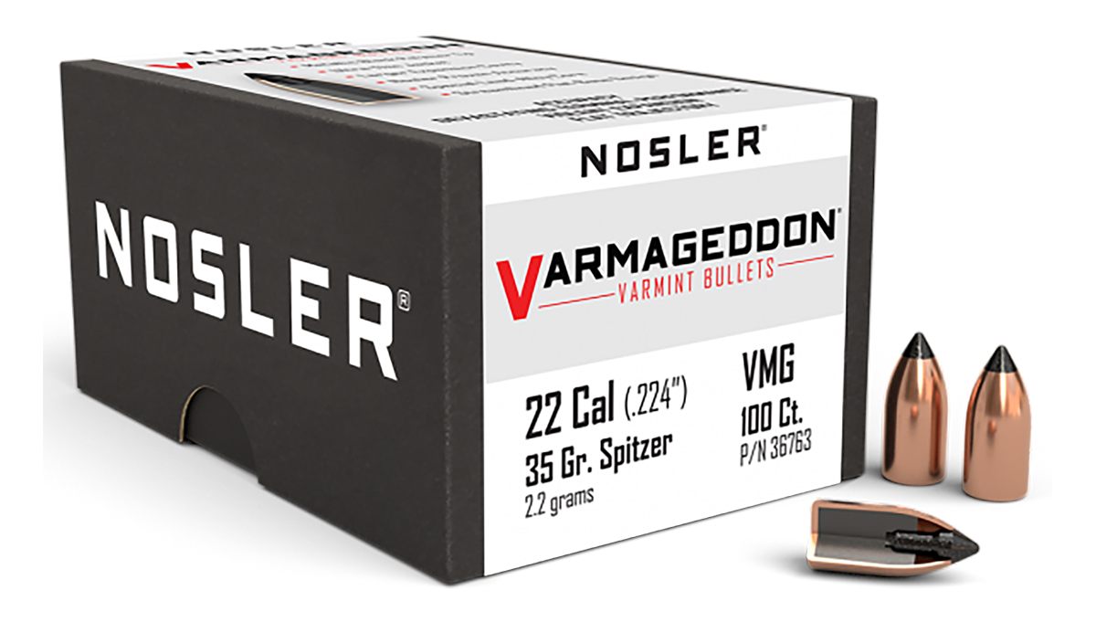 NOSLER VarMageddon Rifle Bullets .22 cal .224in 35 gr FB-Tipped 100/ct
