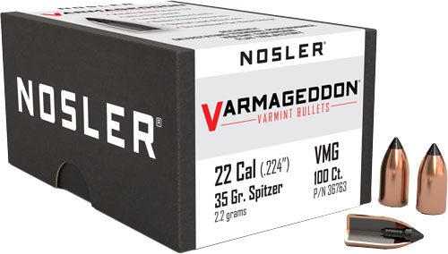 NOSLER VarMageddon Rifle Bullets .22 cal .224in 35 gr FB-Tipped 100/ct view 4