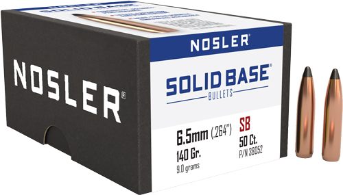 Nosler Bullets Solid Base Rifle 6.5mm .264in 140 gr 50/ct view 2