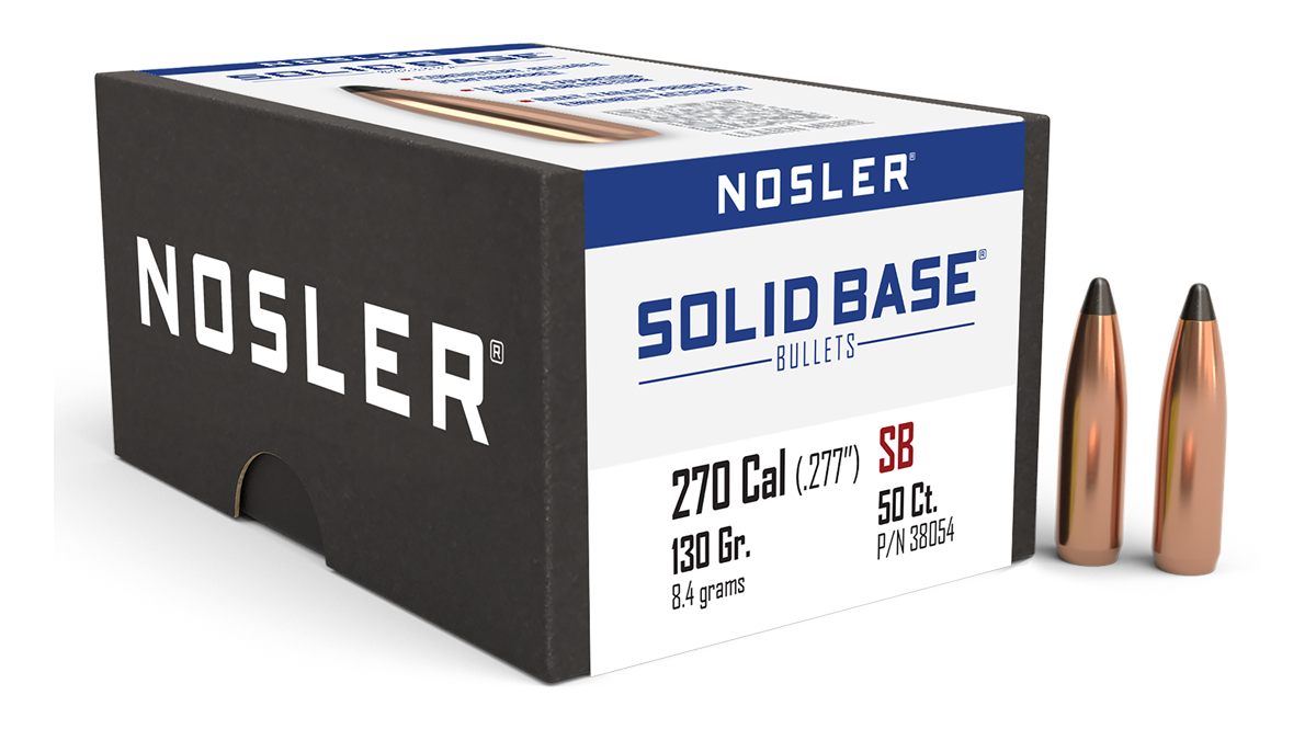 Nosler Bullets Solid Base Rifle .270 Cal .277in 130 gr 50/ct