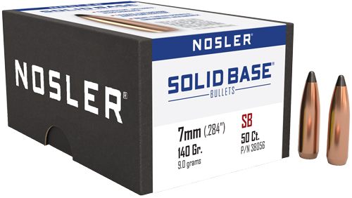 NOSLER Solid Base Rifle Bullets 7mm .284in 140 gr 50/ct view 2