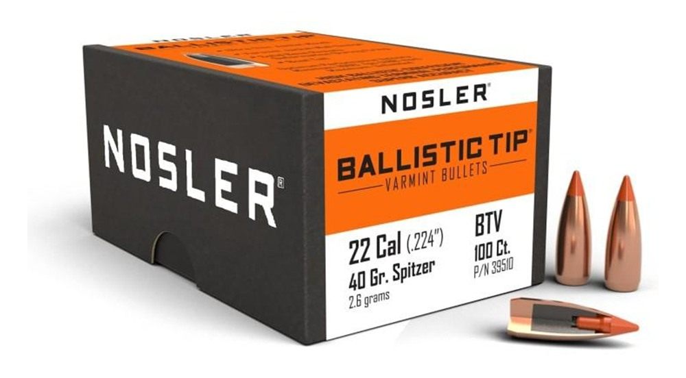 NOSLER Bullets Ballistic Tip Varmint .22 cal .224in 40 gr SBT-SB 100/ct view 3
