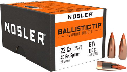 NOSLER Bullets Ballistic Tip Varmint .22 cal .224in 40 gr SBT-SB 100/ct view 5