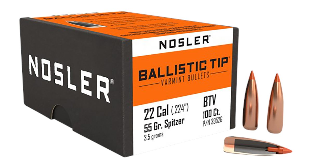 Nosler Bullets Ballistic Tip Varmint .22 cal .224in 55 gr SBT-SB 100/ct