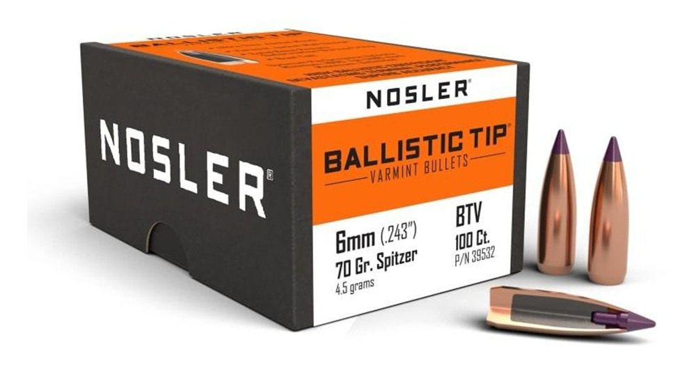 NOSLER Ballistic Tip Varmint Bullets 6mm .243in 70 gr SBT-SB 100/ct view 2
