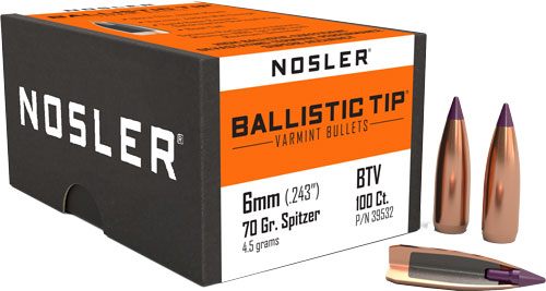 NOSLER Ballistic Tip Varmint Bullets 6mm .243in 70 gr SBT-SB 100/ct view 5