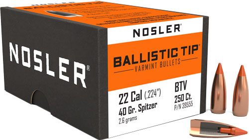 NOSLER Ballistic Tip Varmint Bullets .22 cal .224in 40 gr SBT-SB 250/ct view 4