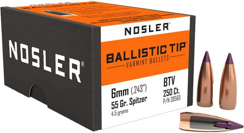 Nosler Bullets Ballistic Tip Varmint 6mm .243in 55 gr SBT-SB 250/ct view 3