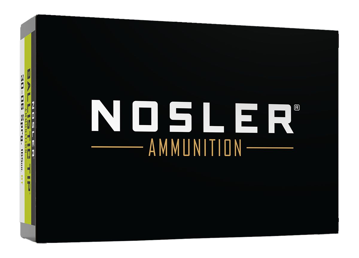 NOSLER 40043 Ballistic Tip 30-06 Springfield 165gr Spitzer 20 Per Box/10 Ca