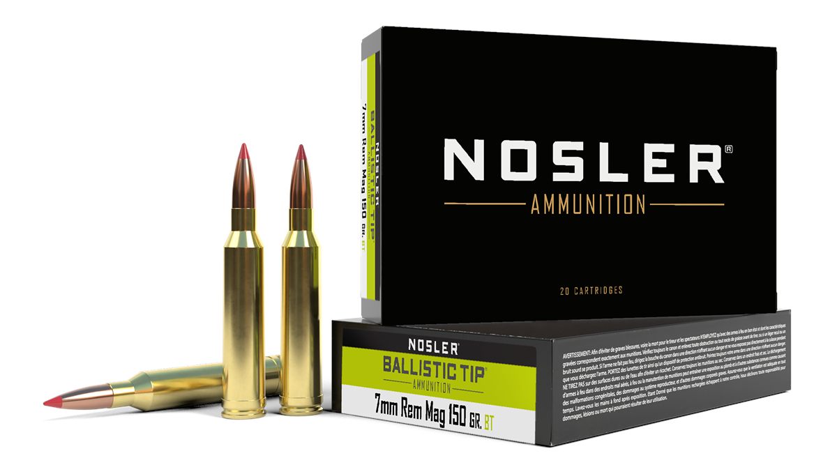 NOSLER 40045 Ballistic Tip 7mmRemMag 150gr Spitzer 20 Per Box/10 Case