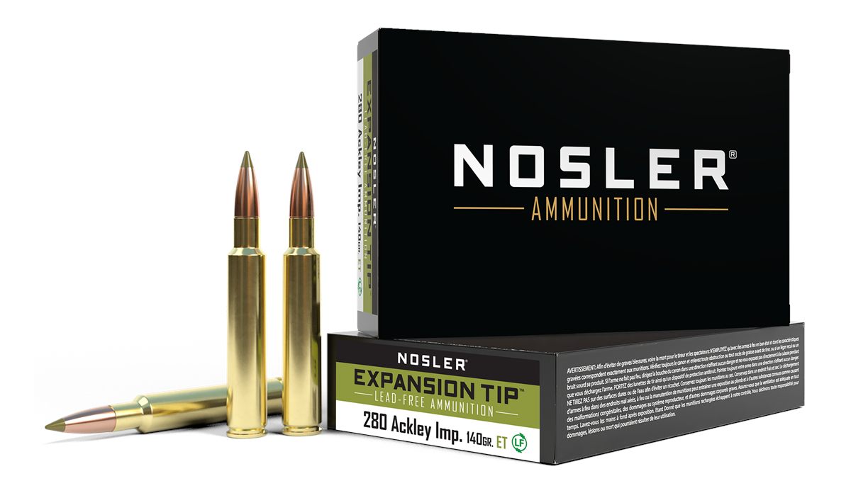 Nosler Bullets 40067 E-Tip 280 Ackley Improved 140gr E Lead Free 20 Per Box