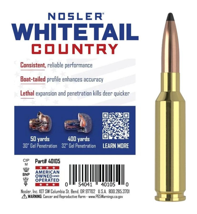 Nosler Whitetail Country Rifle Ammunition 6.5 Creedmoor 140gr SP 2650 fps 2 view 4