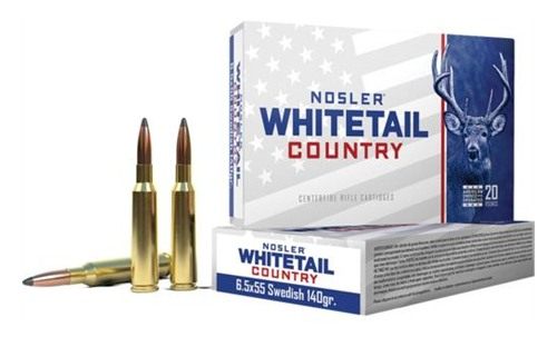 Nosler Bullets Whitetail Country Rifle Ammunition 6.5x55mm Swedish Mauser 1