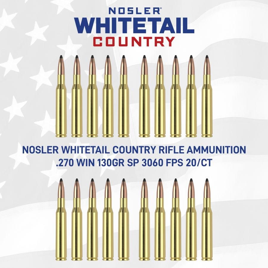 Nosler Bullets 40110 Whitetail Country 270 Win 130gr Spitzer Boat Tail 20 P view 2