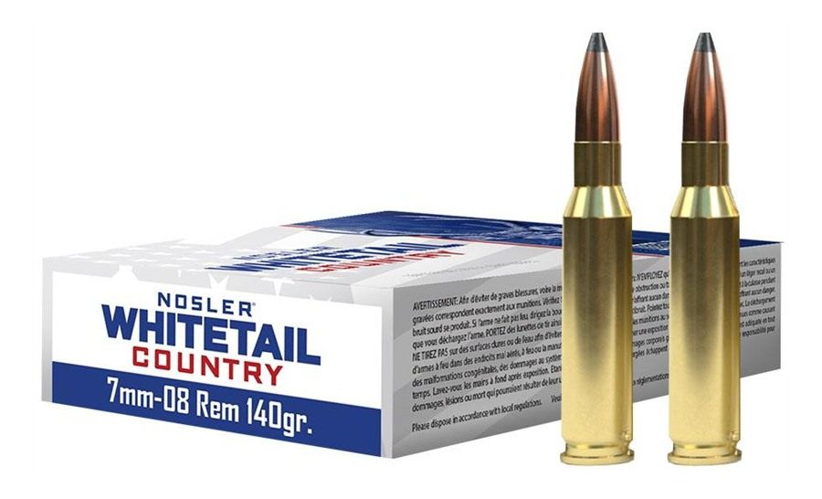 NOSLER Whitetail Country Rifle Ammunition 7mm-08 Rem 140gr SP 2825 fps 20/c view 8