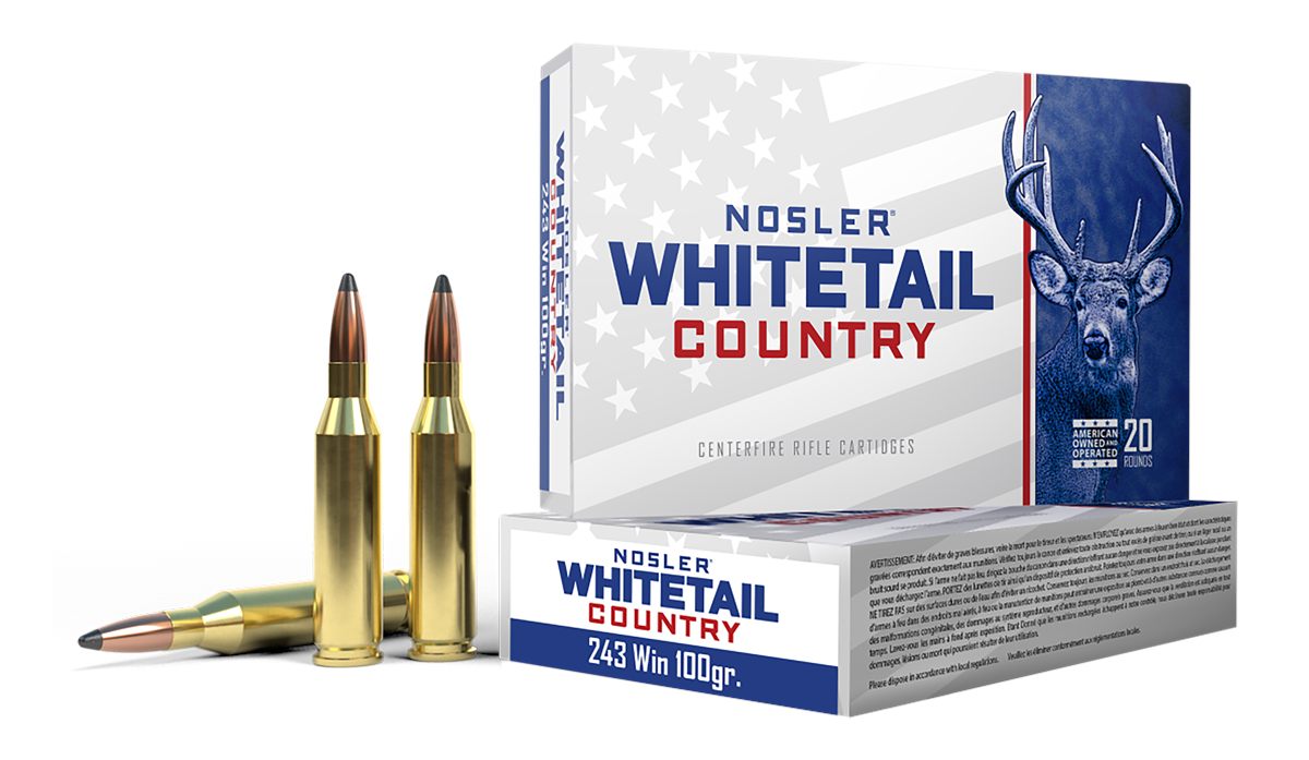 Nosler Whitetail Country Rifle Ammunition .243 Win 100gr SP 20/ct