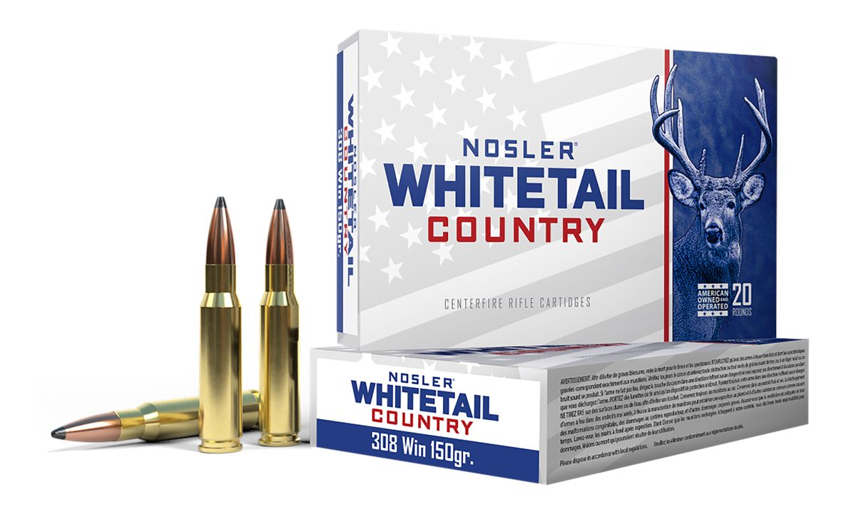 Nosler Whitetail Country Rifle Ammunition .308 Win 150gr SP 20/ct