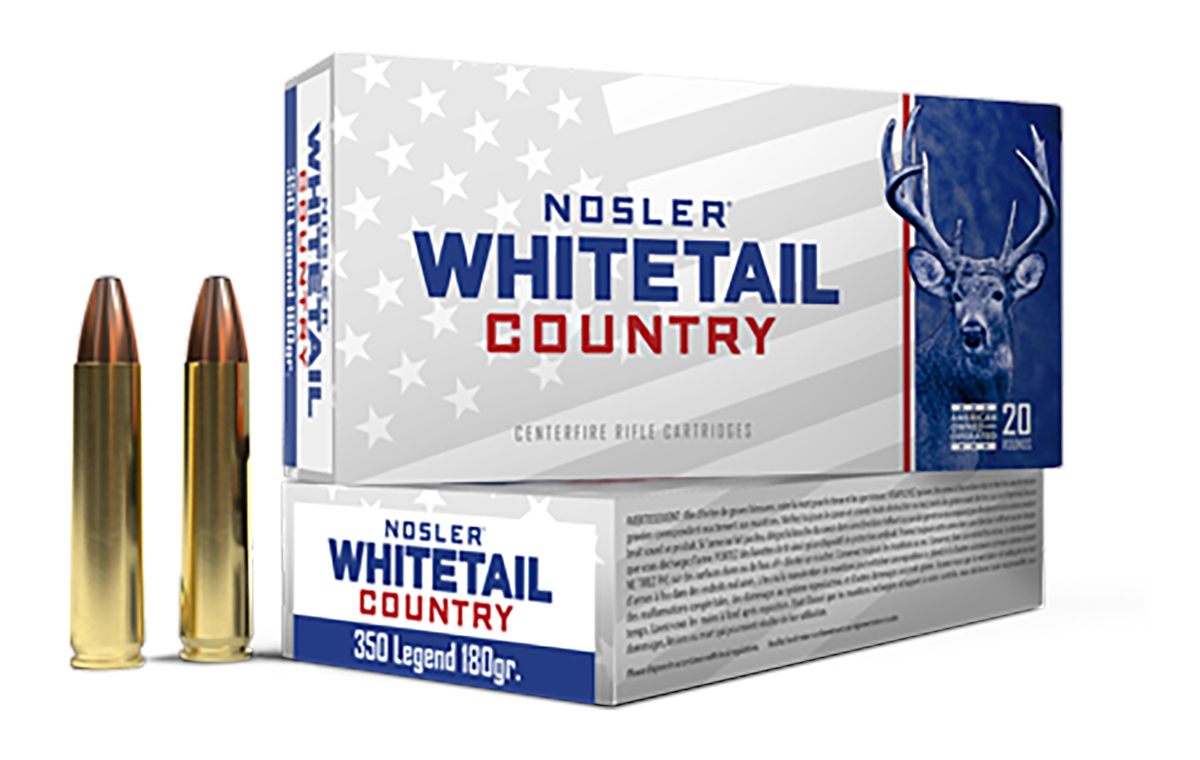NOSLER Whitetail Country Rifle Ammunition 350 Legend 180gr LFN 2100 fps 20/