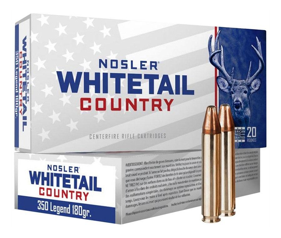 NOSLER Whitetail Country Rifle Ammunition 350 Legend 180gr LFN 2100 fps 20/ view 5