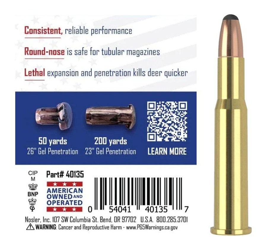 NOSLER 40135 Whitetail Country 30 Win 150gr Spitzer Boat Tail 20 Per Box/10 view 6