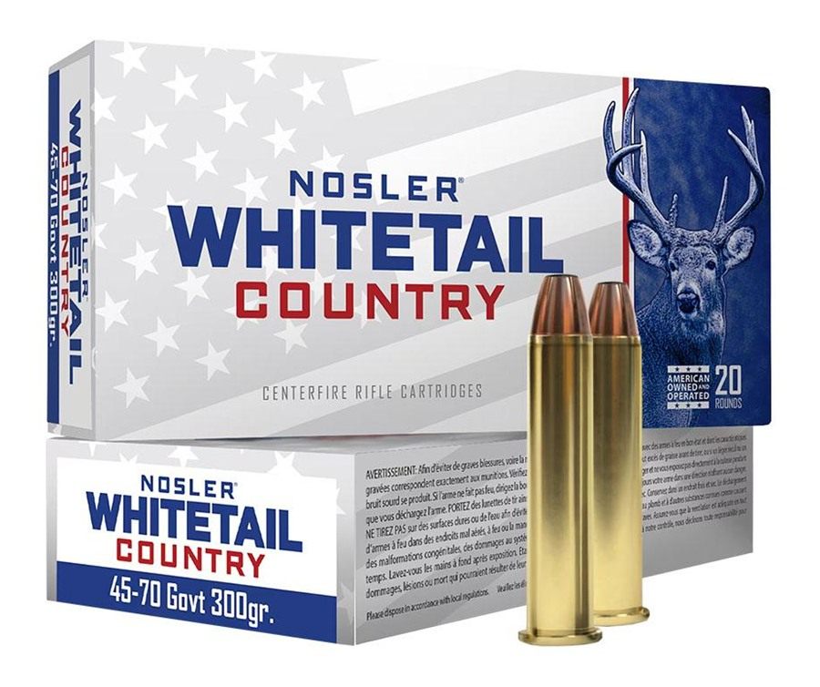 Nosler Whitetail Country Rifle Ammunition 45-70 Govt 300gr LFN 1950 fps 20/ view 5