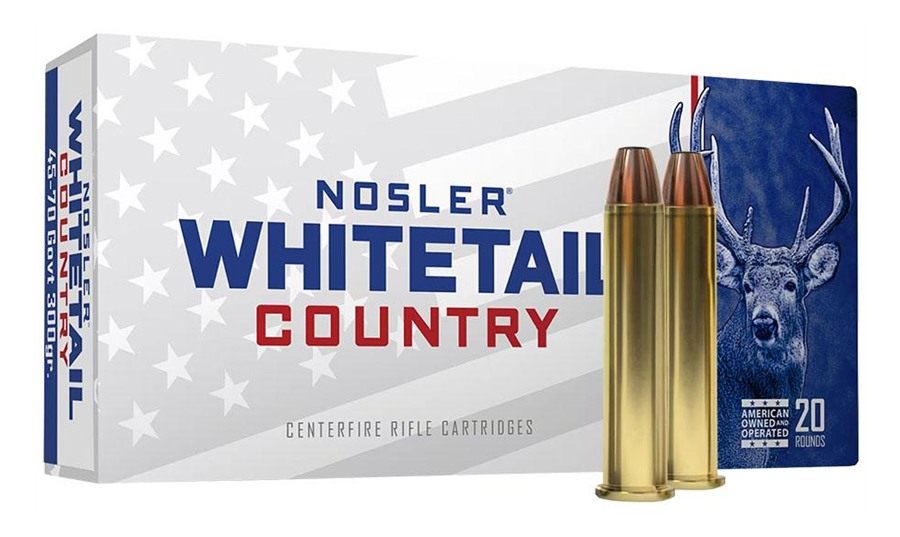 Nosler Whitetail Country Rifle Ammunition 45-70 Govt 300gr LFN 1950 fps 20/ view 7