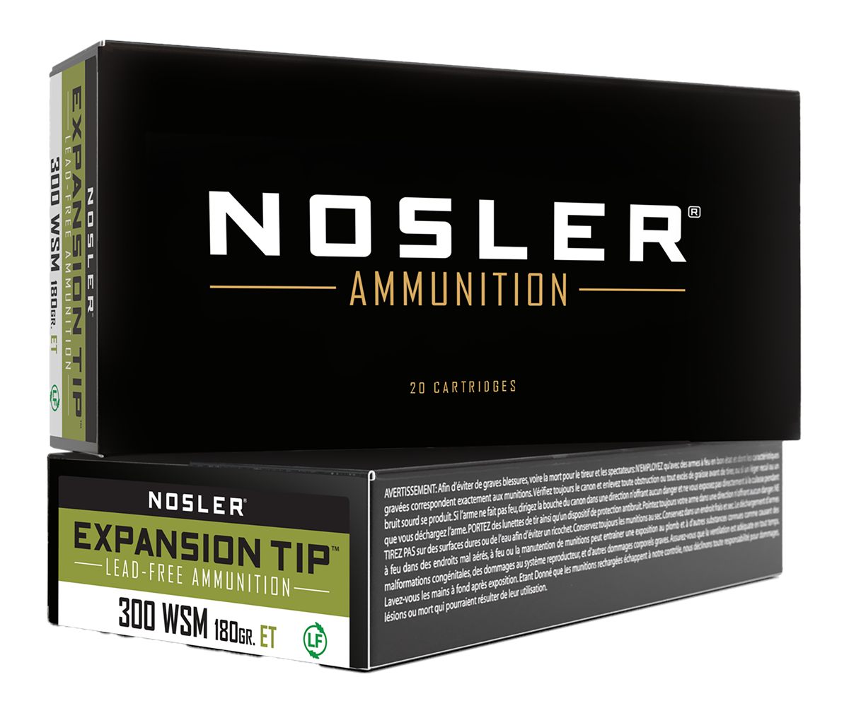 NOSLER 40152 E-Tip 300WSM 180gr E Lead Free 20 Per Box/10 Case