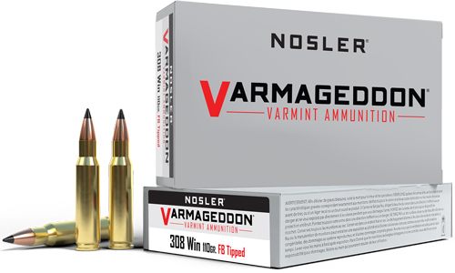 Nosler Varmegeddon Rifle Ammunition .308 Win 110 gr FB Tipped 3150 fps 20/c view 4