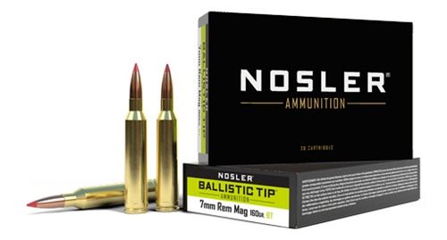NOSLER BT 7MM REM MAG 160GR BALLISTIC TIP 20RD 10BX/CS view 2
