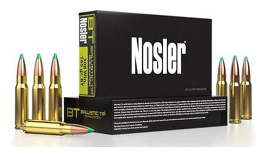 Nosler Bullets Ballistic Tip Rifle Ammunition 28 160g PT 3200 fps 20/ct view 3