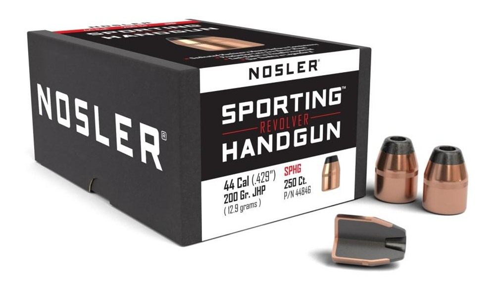 Nosler Bullets Sporting Handgun Revolver .44 cal .429in 200 gr JHP 250/ct