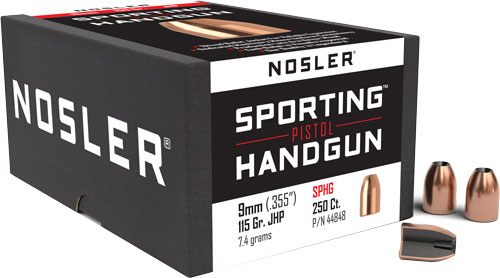 NOSLER 44848 Assured Stopping Power 9mm 115gr Jacketed Hollow Point 250/Box view 3