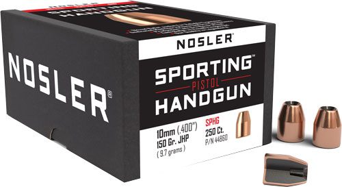 Nosler Bullets Sporting Handgun Pistol .40/10mm .400in 150 gr JHP 250/ct view 3