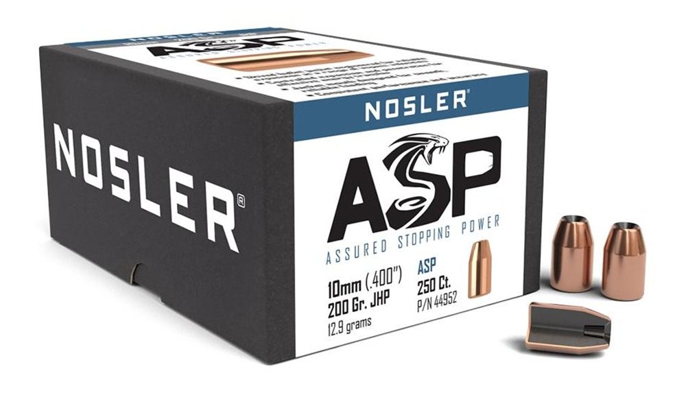Nosler Bullets Sporting Handgun Pistol 10mm .400in 200 gr JHP 250/ct