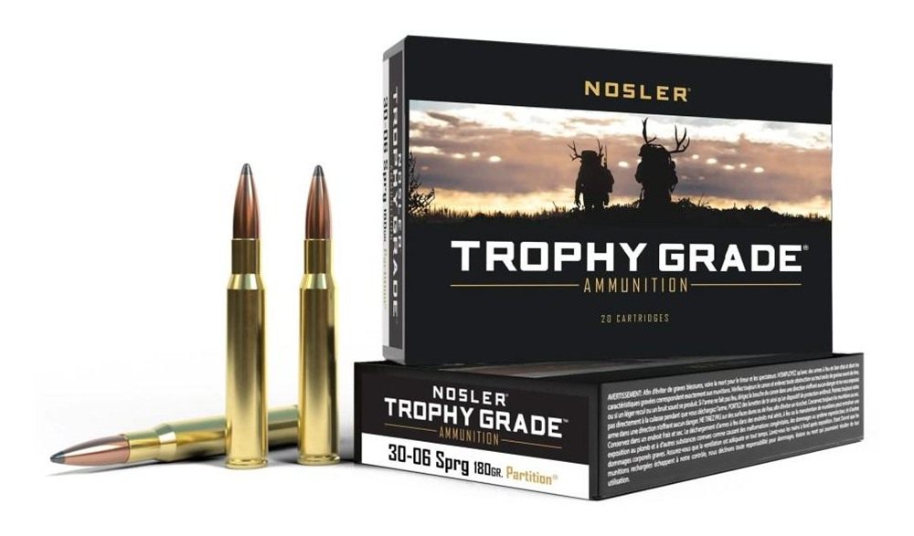 Nosler Bullets Partition Trophy Grade Rifle Ammunition .30-06 Sprg 180 PSP