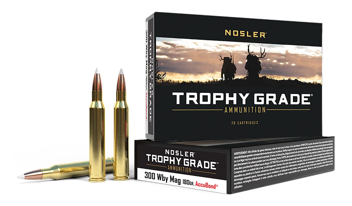 NOSLER 48643 Trophy Grade 300 WthbyMag 180gr AccuBond 20 Per Box/10 Case