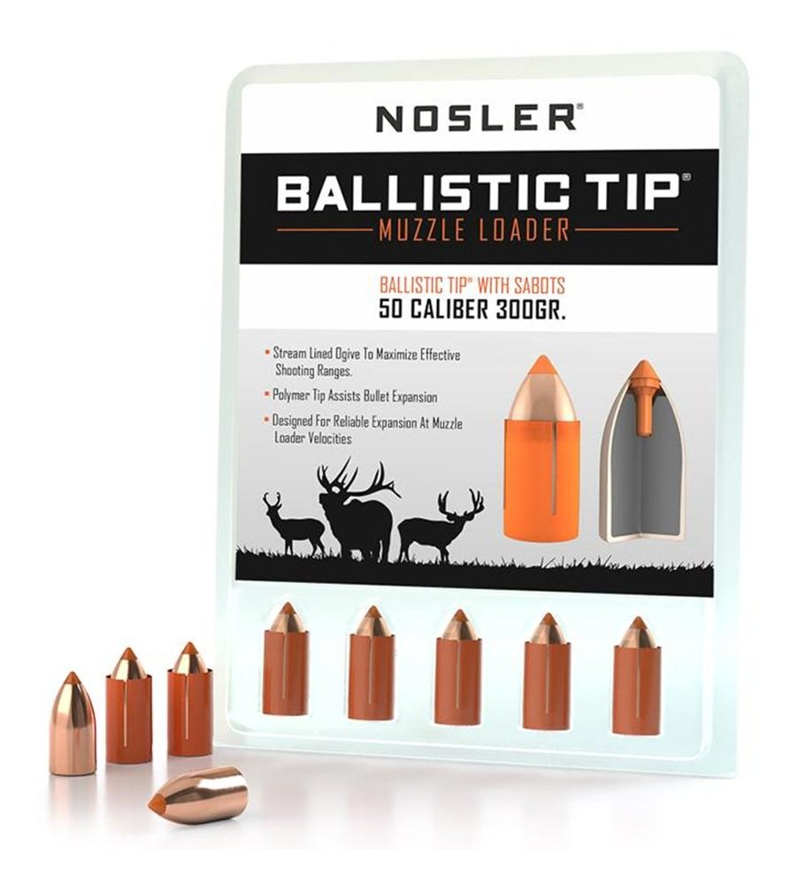 NOSLER Ballistic Tip Muzzleloader Bullets .50 cal .458in 300 gr Spitzer 15/ view 2