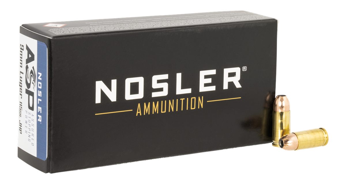 NOSLER Bullets 51017 Assured Stopping Power Handgun 9mmLuger 115gr Jacketed