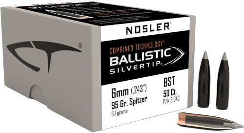 Nosler Bullets Ballistic SilverTip Hunting Rifle 6mm .243in 95 gr SBT-Bstip view 5