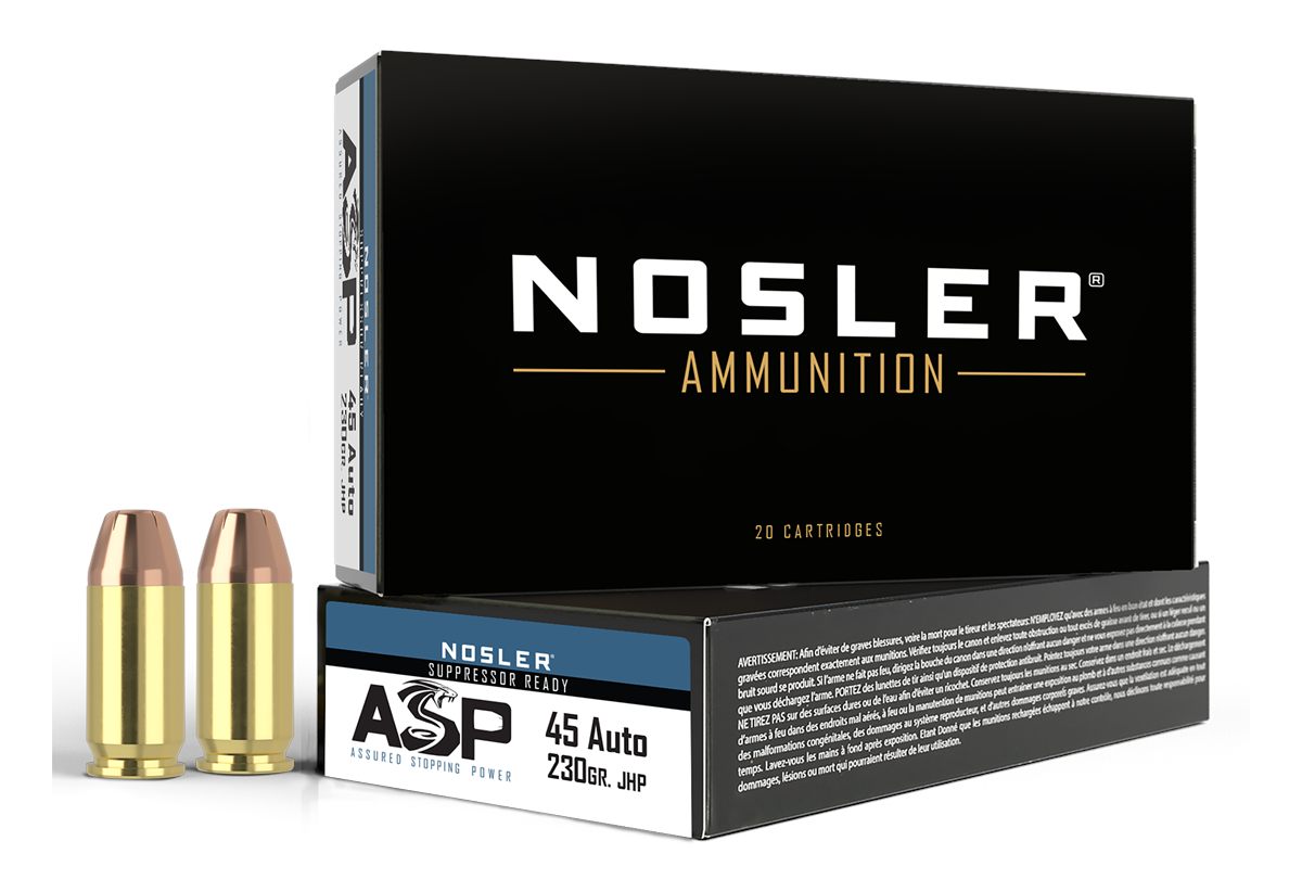 NOSLER 51284 Assured Stopping Power Handgun 45ACP 230gr Jacketed Hollow Poi