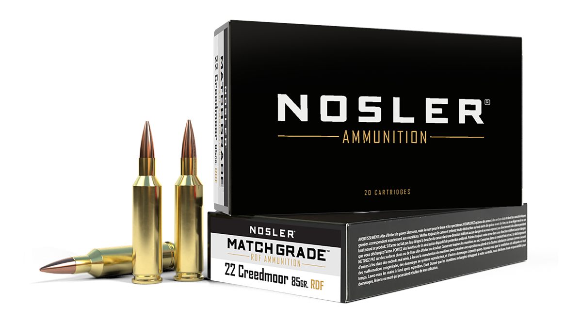 NOSLER 51297 Match Grade 22 Creedmoor 85gr RDF Hollow Point Boat Tail 20 Pe