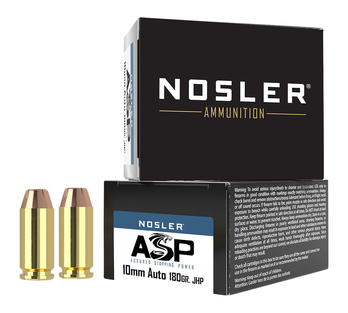 NOSLER Bullets 51400 Assured Stopping Power Handgun 10mmAuto 180gr Jacketed