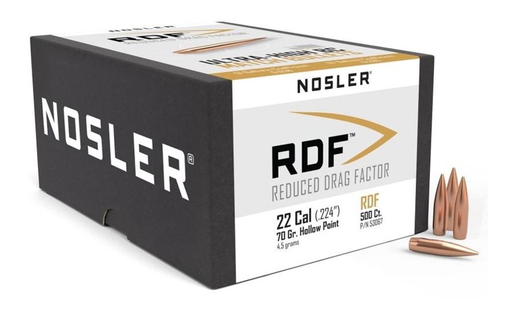 Nosler Bullets RDF Match Rifle .22 cal .224in 70 gr HPBT 500/ct