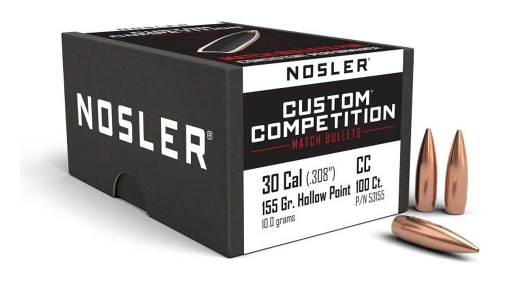 Nosler Bullets Custom Competition Rifle .30 cal .308in 155 gr HPBT 100/ct