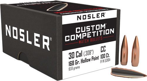 Nosler Bullets Custom Competition Rifle .30 cal .308in 168 gr HPBT 100/ct view 3