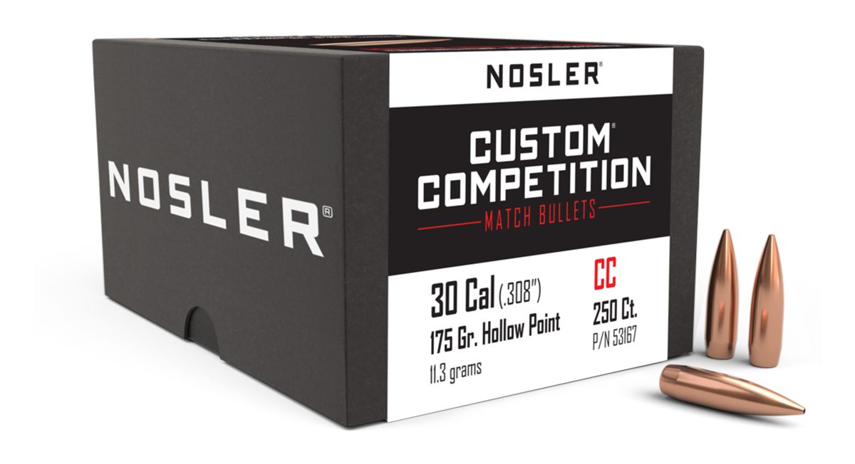 Nosler Bullets Custom Competition Rifle .30 cal .308in 175 gr HPBT 250/ct