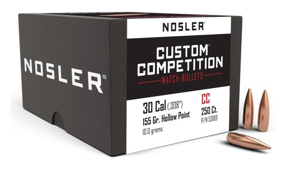 Nosler Bullets Custom Competition Rifle .30 cal .308in 155 gr HPBT 250/ct