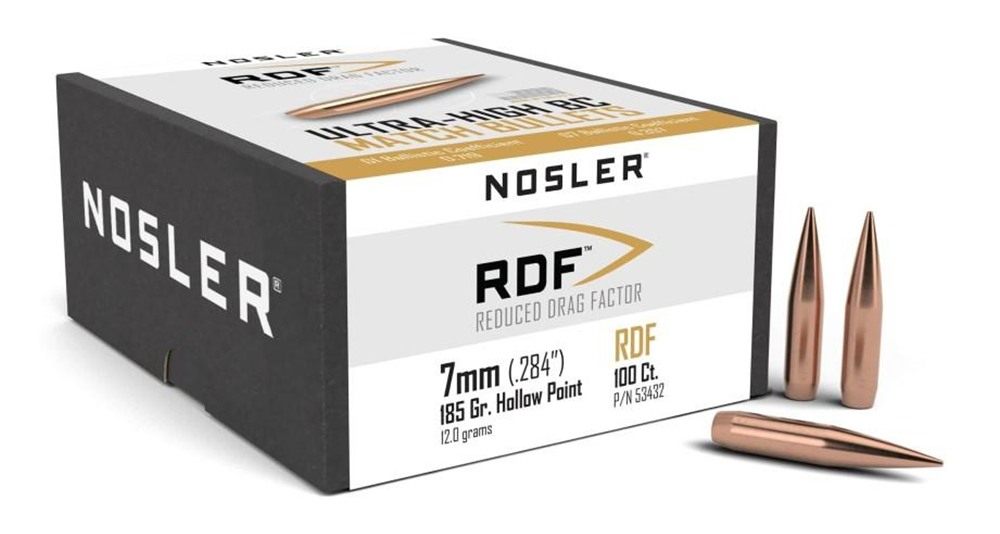 Nosler Bullets 7MM .284 185GR HPBT RDF (Reduced Drag Factor) (100)