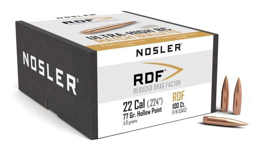 Nosler Bullets RDF Match Rifle .22 cal .224in 77 gr HPBT 100/ct