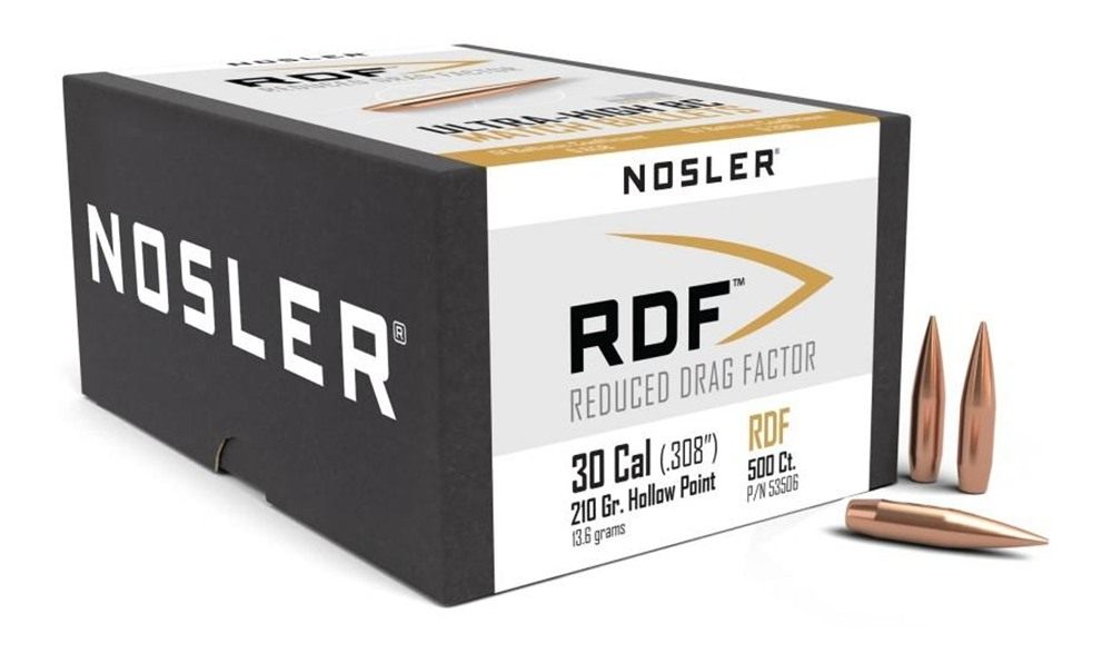 Nosler Bullets RDF Rifle 30 Cal .308in 210 gr HPBT 500/ct